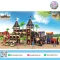 Royal Train Fortress เครื่องเล่นสนาม PE ธีมปราสาทและรถไฟ พร้อมสไลเดอร์อุโมงค์ สไลเดอร์หลายช่อง และกิจกรรมปีนป่าย