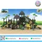Safari Monkey Adventure เครื่องเล่นสนาม PE ธีมซาฟารีและลิง พร้อมสไลเดอร์ อุโมงค์คลาน และกิจกรรมปีนป่ายกลางแจ้ง