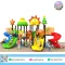 Sunny Forest Adventure เครื่องเล่นสนามเสา 89 มม. พร้อมสไลเดอร์ 3 จุด อุโมงค์ บ้านของเล่น และกิจกรรมเสริมพัฒนาการสำหรับเด็ก