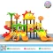Sunny Garden 5 Slides เครื่องเล่นสนามเสา 89 มม. พร้อมสไลเดอร์ 5 ทาง สะพานเชื่อม บ้านของเล่น และกิจกรรมเสริมพัฒนาการสำหรับเด็ก