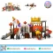 Pumpkin Unicorn Kingdom playground featuring unicorn, pumpkin tower, tunnel slide and climbing activities by Sealplay