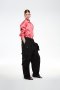 Silver Dew Cargo Pants with Detachable Leaf Brooch