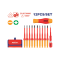 EMTOP ชุดไขควงหุ้มฉนวนเปลี่ยนหัว 12ชิ้น/ชุด รุ่น EKISD1201