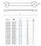 KINGTONY ประแจปากตาย Open End Wrench (ระบบมิล)