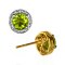 ตัวเรือนต่างหูดีไซน์ Stud พลอย Peridot ทรงกลม (0.68 ct.)