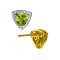 ตัวเรือนต่างหู Stud พลอย Peridot ทรงสามเหลี่ยม (0.82 ct.)