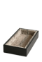 Leather & Fur mix rectangle tray