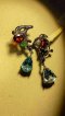 G9J/S92.5/10.5g Earrings with Topaz, Garnet, Emerald