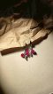Earrings Ruby, CZ White Gold Plated