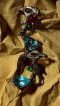 G9J/S92.5/10.5g Earrings with Topaz, Garnet, Emerald