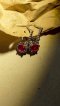 Earrings Ruby, Topaz with silver92.5