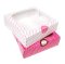 PBN2S01 Browny box printed with pink and white dots large (BB02) 10pcs.