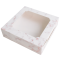 AA-G1-007 1-Pound Kraft Cake Box Low Shape Pink Marble Design 20x20x5 (H) cm @ 20