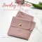 กระเป๋าหนังใบเปล่า PU มีกระดุม Jewelry Pouches
