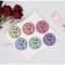 สติ๊กเกอร์ " THANK YOU! " ลายน่ารัก (แพค60ดวง) มี 6 สีในเซท
