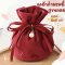 ถุงผ้ากำมะหยี่ฐานทรงกลม 13x15cm 1 ใบ/แพ็ค+ไข่มุก 10 ใบราคาส่ง