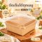 กล่องมุมมน ฐานเหลี่ยม ผลิตจากกระดาษ Foodgrade พร้อมฝา PET Anti-Fog