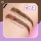 Mee Flat Shape Auto Eyebrow Pencil (ม่วง) 01 Dark Brown