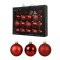 ชุดลูกบอลคริสต์มาสแก้ว Christmas Red | 21 ลูก/กล่อง | Ø 5 / 6 / 7 ซม.