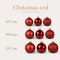 ชุดลูกบอลคริสต์มาสแก้ว Christmas Red | 21 ลูก/กล่อง | Ø 5 / 6 / 7 ซม.