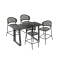 ELKO BAR TABLE WITH BUTTERFLY CHAIRS - CHARCOAL