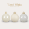 เซ็ตลูกบอลคริสต์มาสแก้ว Wool White 21 ลูก/กล่อง ขนาด Ø 5/6/7 ซม.