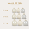 เซ็ตลูกบอลคริสต์มาสแก้ว Wool White 21 ลูก/กล่อง ขนาด Ø 5/6/7 ซม.
