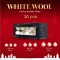 Wool White Glass Christmas Bauble Set | 20 Pieces/Box | Ø 5 / 6 / 7 cm