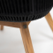 Flores dining chair - Anthracite teak legs