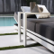 U Side Table Lounger White