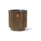 กระถาง Vase Cylinder Groove NL 36x38 - Black Gold