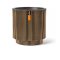 กระถาง Vase Cylinder Groove NL 44x46 - Black Gold
