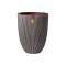 กระถาง Vase Elegant Low Groove NL 34x46 - Anthracite