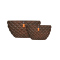 BSRI 842 Planter oval heraldry - Brown