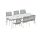 DURHAM DINING TABLE WITH DURHAM DINING CHAIR - WHITE
