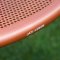 รายละเอียดวัสดุและโครงอะลูมิเนียมของเก้าอี้เอ้าดอร์ Gusto Stackable Armchair สี Rust Matt | Gusto outdoor chair close-up by ms natural design