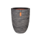 กระถาง Vase Elegant Low Rib NL 34x46 - Anthracite
