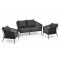 SAFARA ROPE LIVING SET - BLACK FRAME