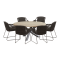 LOUVRE DINING TABLE WITH ACCOR CHAIRS