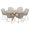 LOUVRE DINING TABLE WITH LUGANO CHAIRS