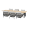 AMBASSADOR LOW DINING TABLE WITH CALPI