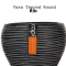 Vase Tapered Round Rib (Size D 15 x H 13 cm)