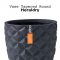 Vase Tapered round Heraldry (Size D 22 x H 18 cm)
