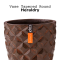 Vase Tapered round Heraldry (Size D 22 x H 18 cm)