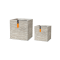 กระถาง OFI 902 PLANTER SQUARE RIB - สีขาวงาช้าง