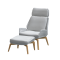 Carthago living chair 1 seater with footstool