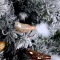 Brown Christmas Bird Glass Baubles Set | H 3.5 cm
