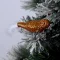 Brown Christmas Bird Glass Baubles Set | H 3.5 cm