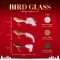 Brown Christmas Bird Glass Baubles Set | H 3.5 cm