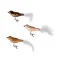 Brown Christmas Bird Glass Baubles Set | H 3.5 cm